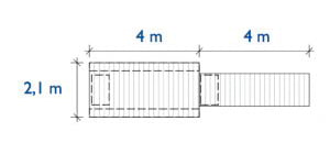 Marinetek Kevytlaituri 8m, putkiponttoonilaituri